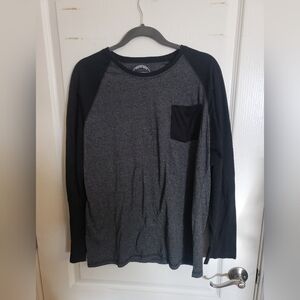 Dikotomy Unisex Long Sleeve T-shirt Front Pocket Size L